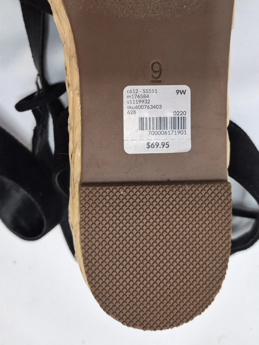 Lane Bryant Black Suede-Look Ankle Tie Espadrille Sandals